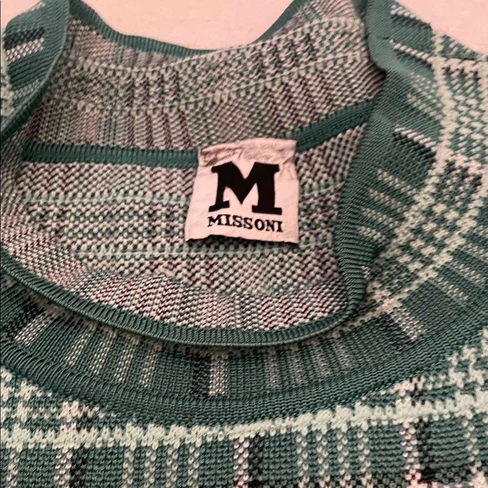 Missoni Green Plaid mini dress